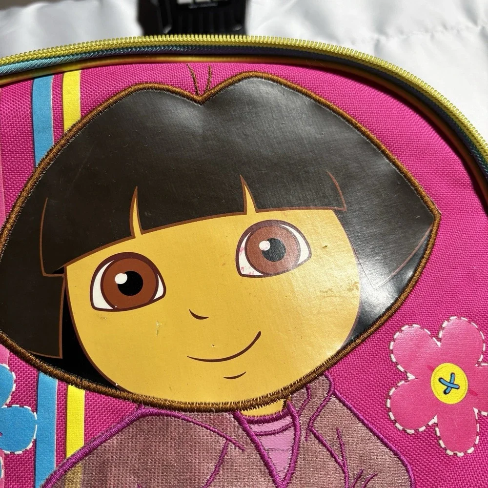 VTG 2010 Dora the Explorer Flowers Girls Backpack‎ Toddler Retro Nickelodeon SEE